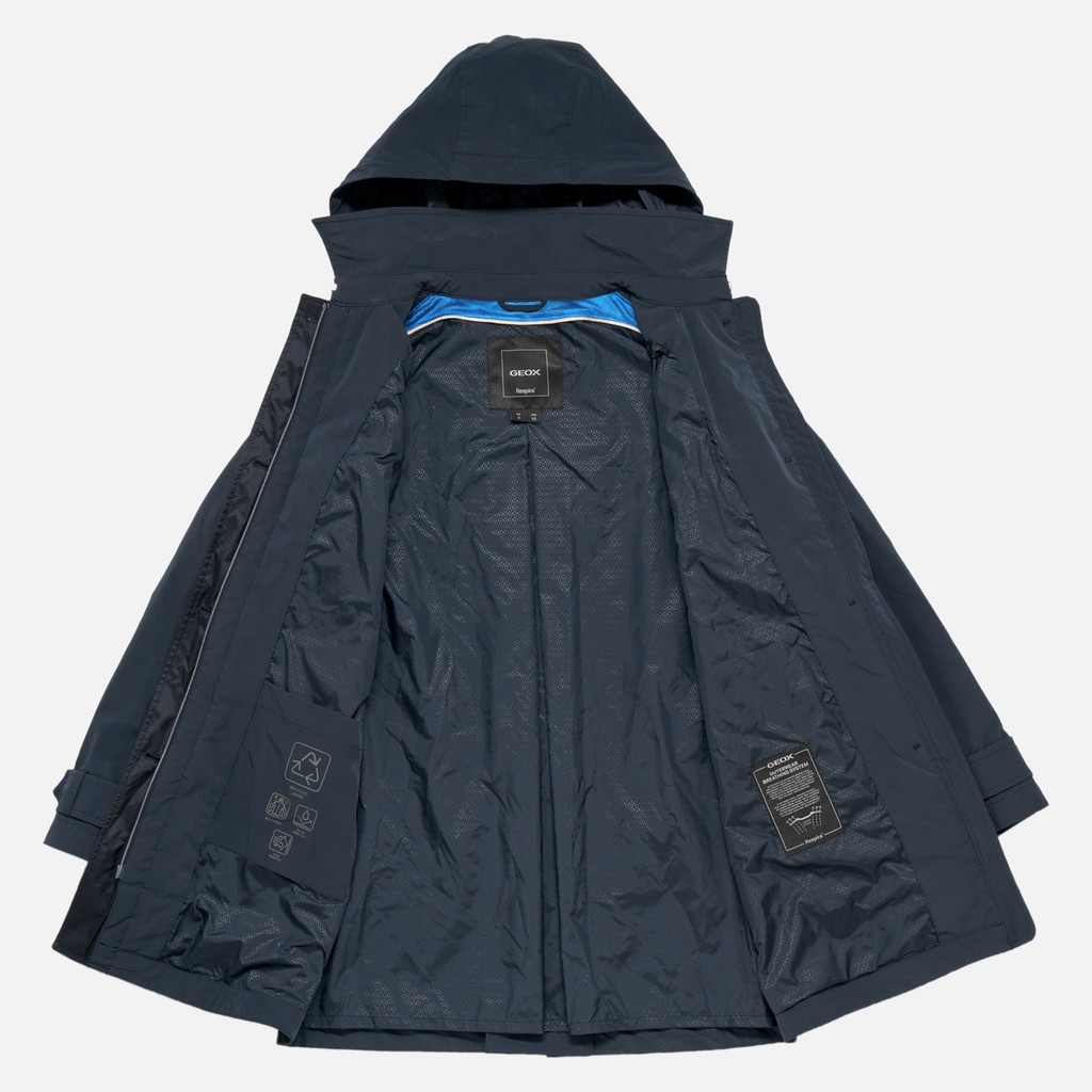 Trench coat CLAUDIN FEMME Bleu nuit - image number 10 | GEOX