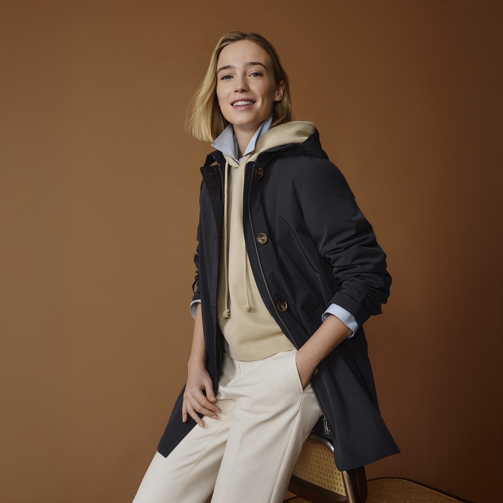 Trench coat CLAUDIN FEMME Bleu nuit - image number 0 | GEOX