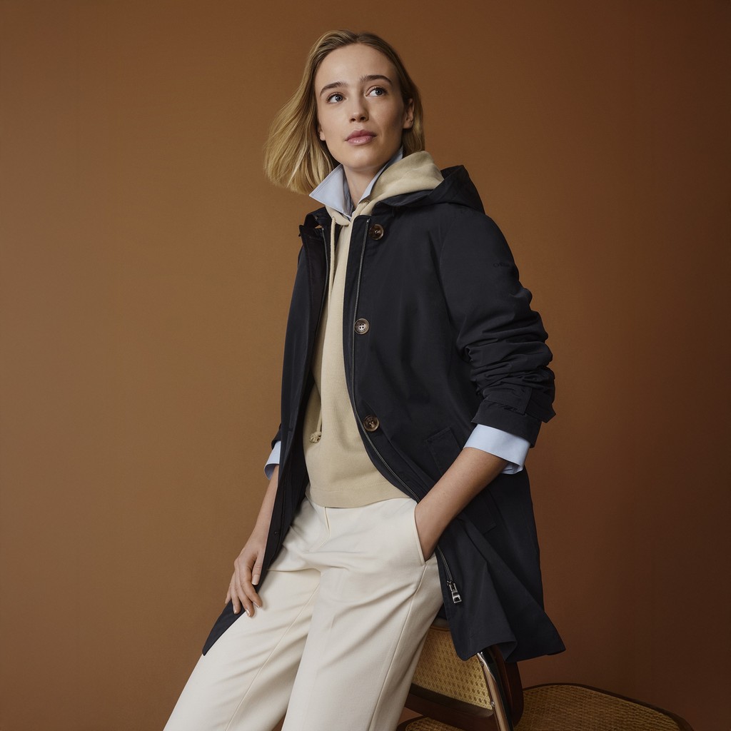 Trench coat CLAUDIN FEMME Bleu nuit - image number 6 | GEOX