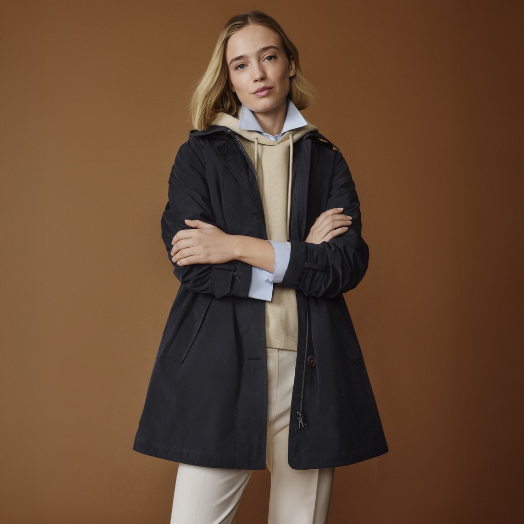 Trench coat CLAUDIN FEMME Bleu nuit - image number 7 | GEOX