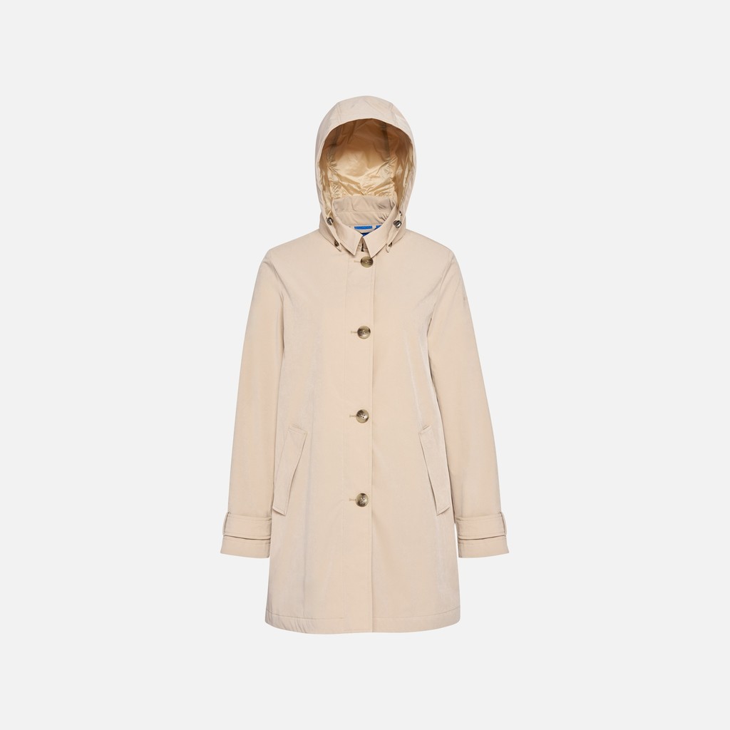 Trench coat CLAUDIN FEMME Sable - image number 4 | GEOX