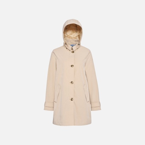 Trench coat CLAUDIN FEMME Sable - image number 4 | GEOX