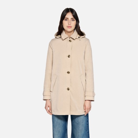 Trench coat CLAUDIN FEMME Sable - image number 1 | GEOX