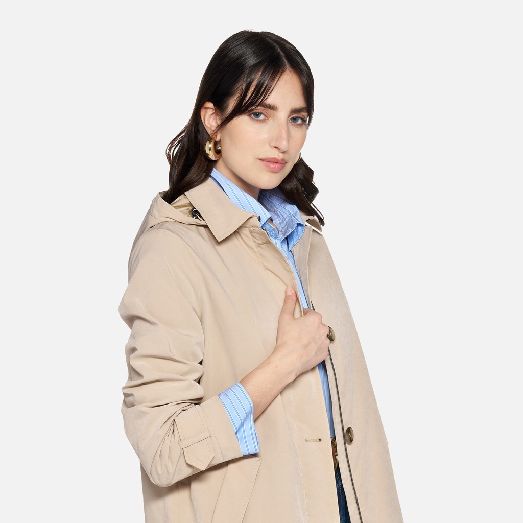 Trench coat CLAUDIN FEMME Sable - image number 3 | GEOX