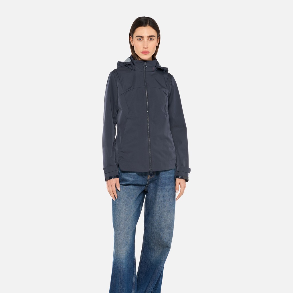 Jacket with hood SPHERICA WOMAN Sky captain - image number 1 | GEOX