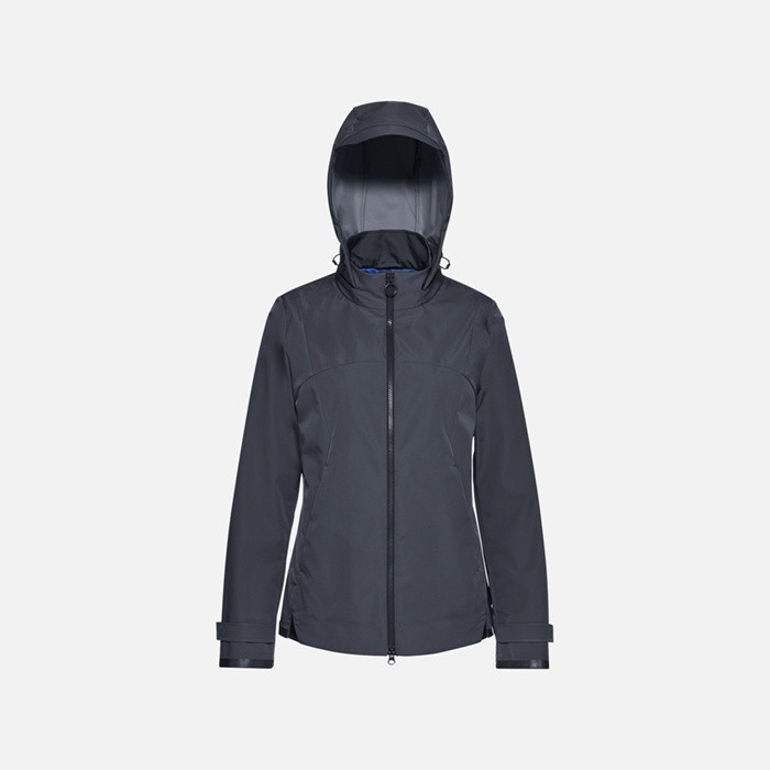 Jacket with hood SPHERICA WOMAN Sky captain | GEOX