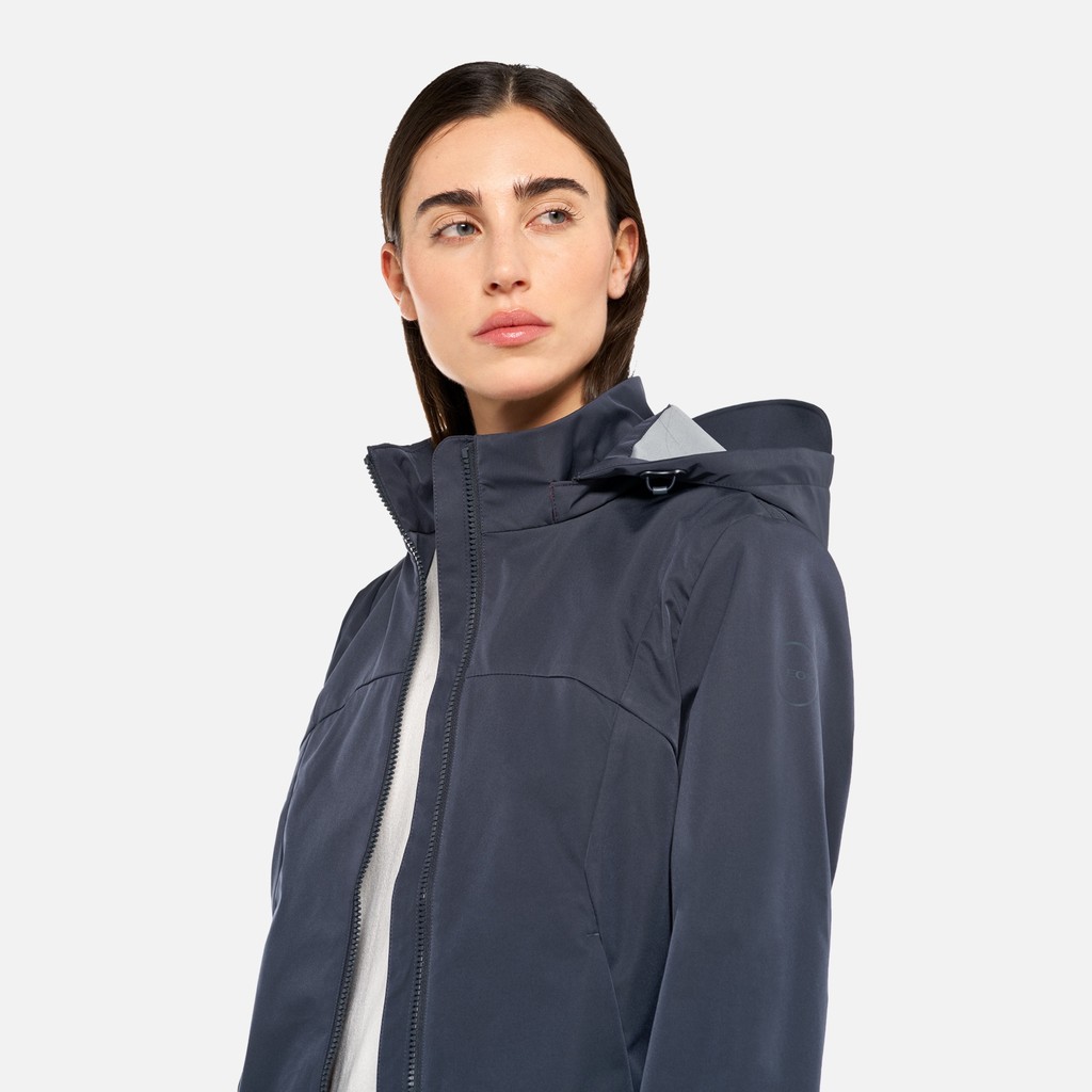 Jacket with hood SPHERICA WOMAN Sky captain - image number 3 | GEOX