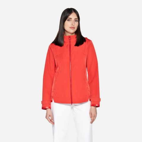 Jacket with hood SPHERICA WOMAN High risk red - image number 1 | GEOX