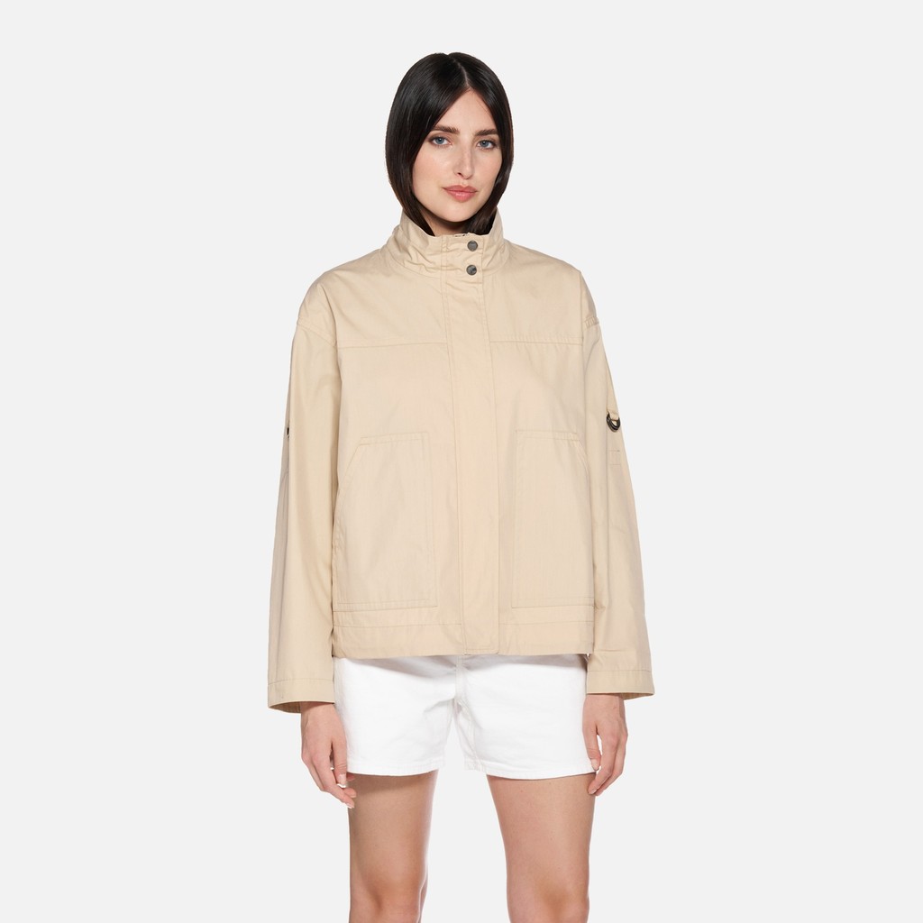 Lightweight jacket NAILEEN WOMAN Oxford tan - image number 1 | GEOX