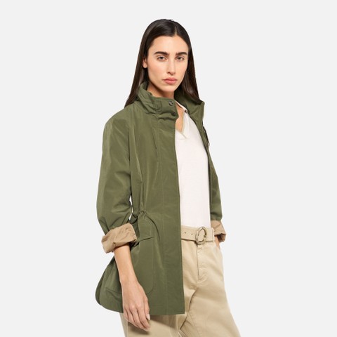 Jacket with hood CLAUDIN WOMAN Mayfly - image number 3 | GEOX