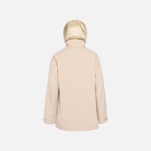Jacket with hood CLAUDIN WOMAN Oxford tan - image number 6 | GEOX