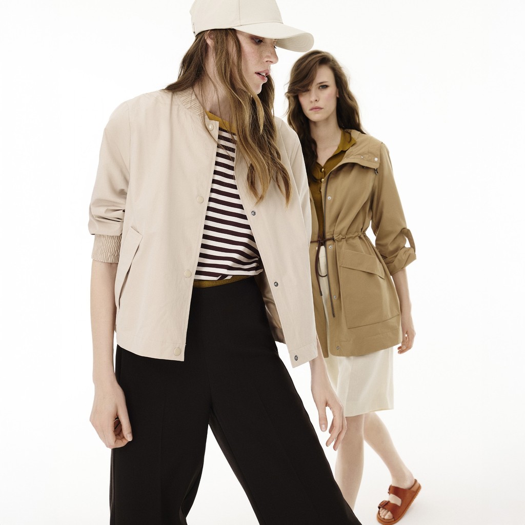 Jacket with hood CLAUDIN WOMAN Oxford tan - image number 9 | GEOX