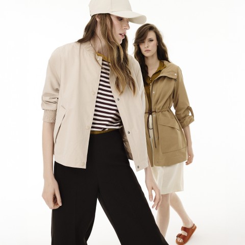 Jacket with hood CLAUDIN WOMAN Oxford tan - image number 9 | GEOX