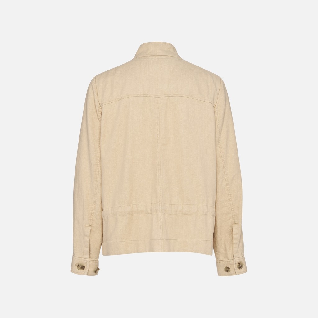 Bomber jacket MADDALUSIA WOMAN Oxford tan - image number 6 | GEOX