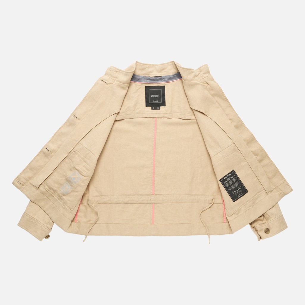 Bomber jacket MADDALUSIA WOMAN Oxford tan - image number 9 | GEOX