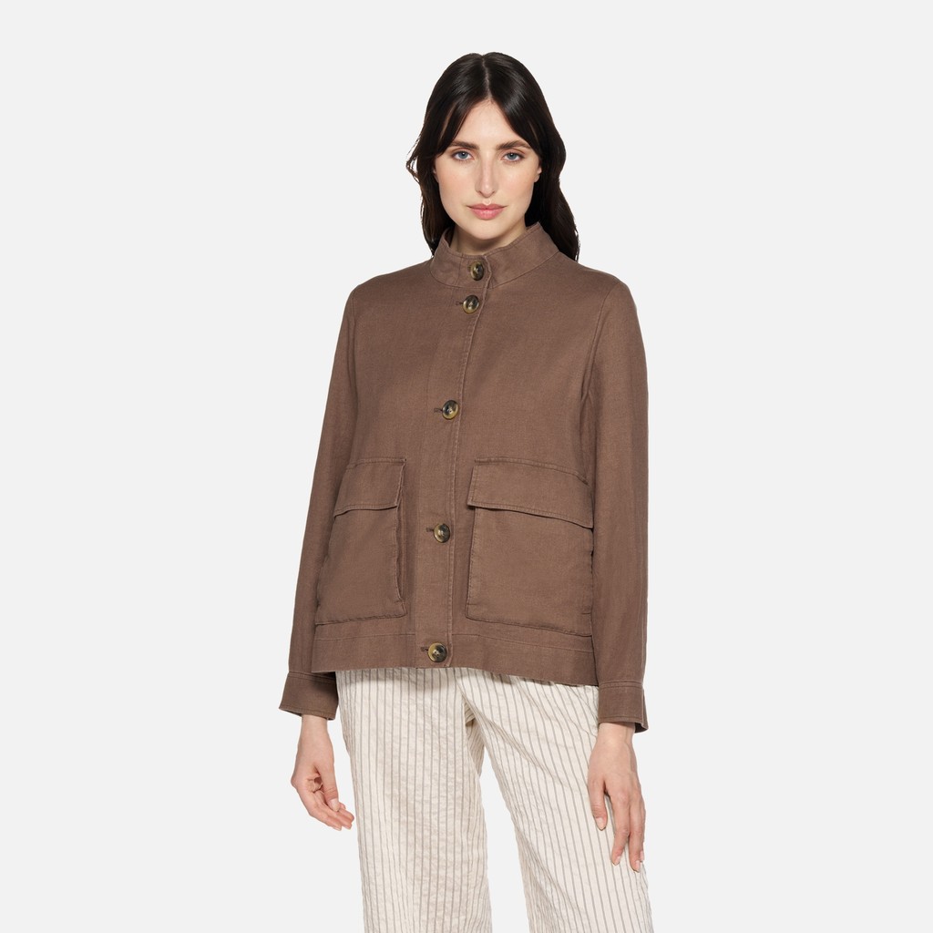 Bomber jacket MADDALUSIA WOMAN Partridge - image number 1 | GEOX
