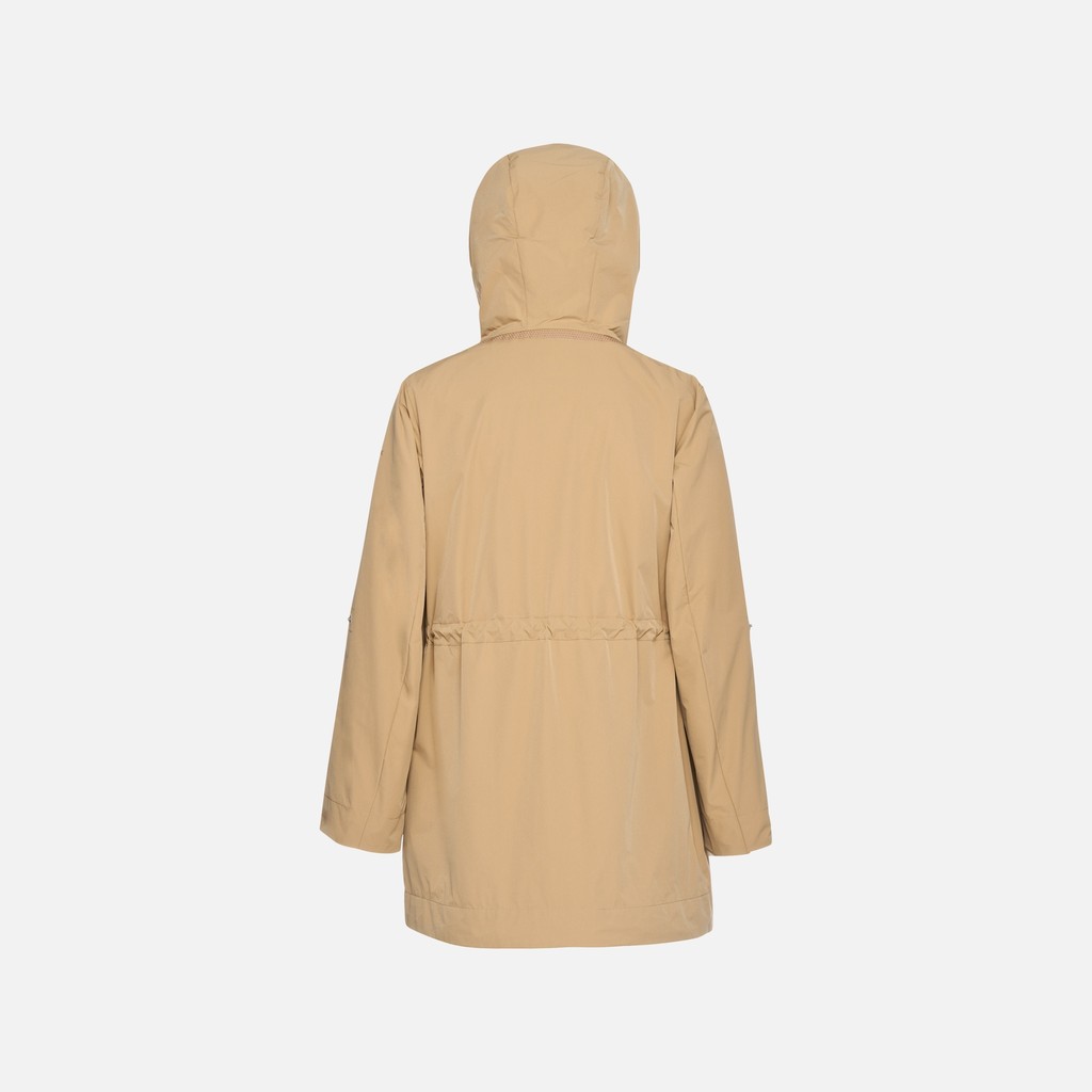 Long parka DANDRA WOMAN Tannin - image number 7 | GEOX
