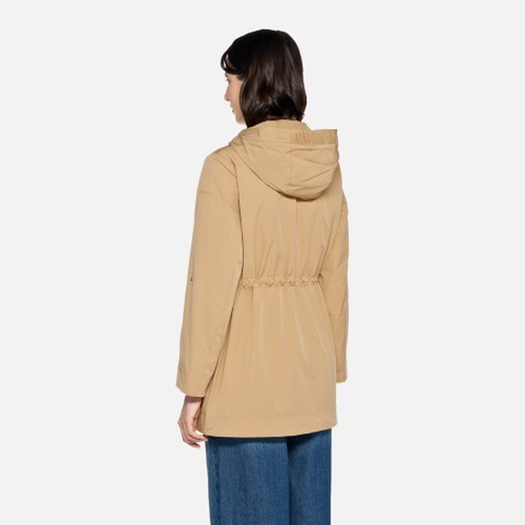 Long parka DANDRA WOMAN Tannin - image number 3 | GEOX