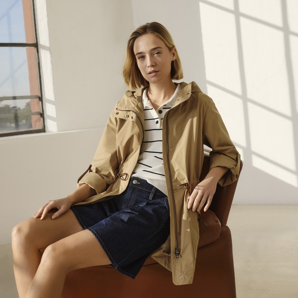 Long parka DANDRA WOMAN Tannin - image number 1 | GEOX