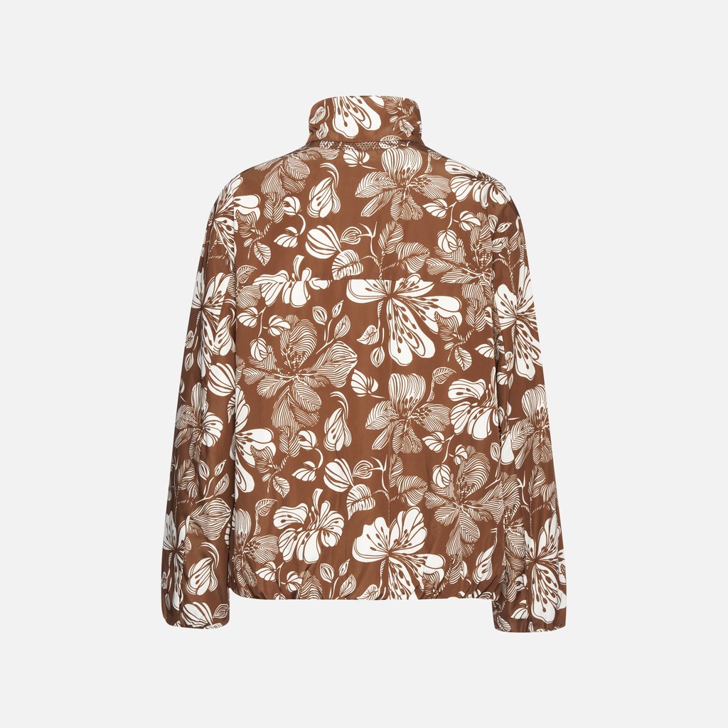 Giacca leggera ANNYA WOMAN Marrone/Bianco - image number 6 | GEOX