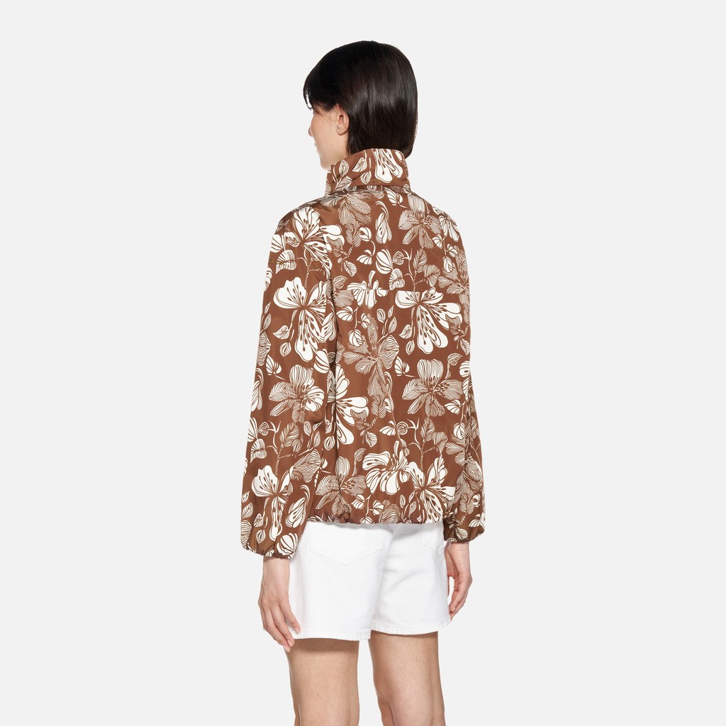 Giacca leggera ANNYA WOMAN Marrone/Bianco - image number 2 | GEOX