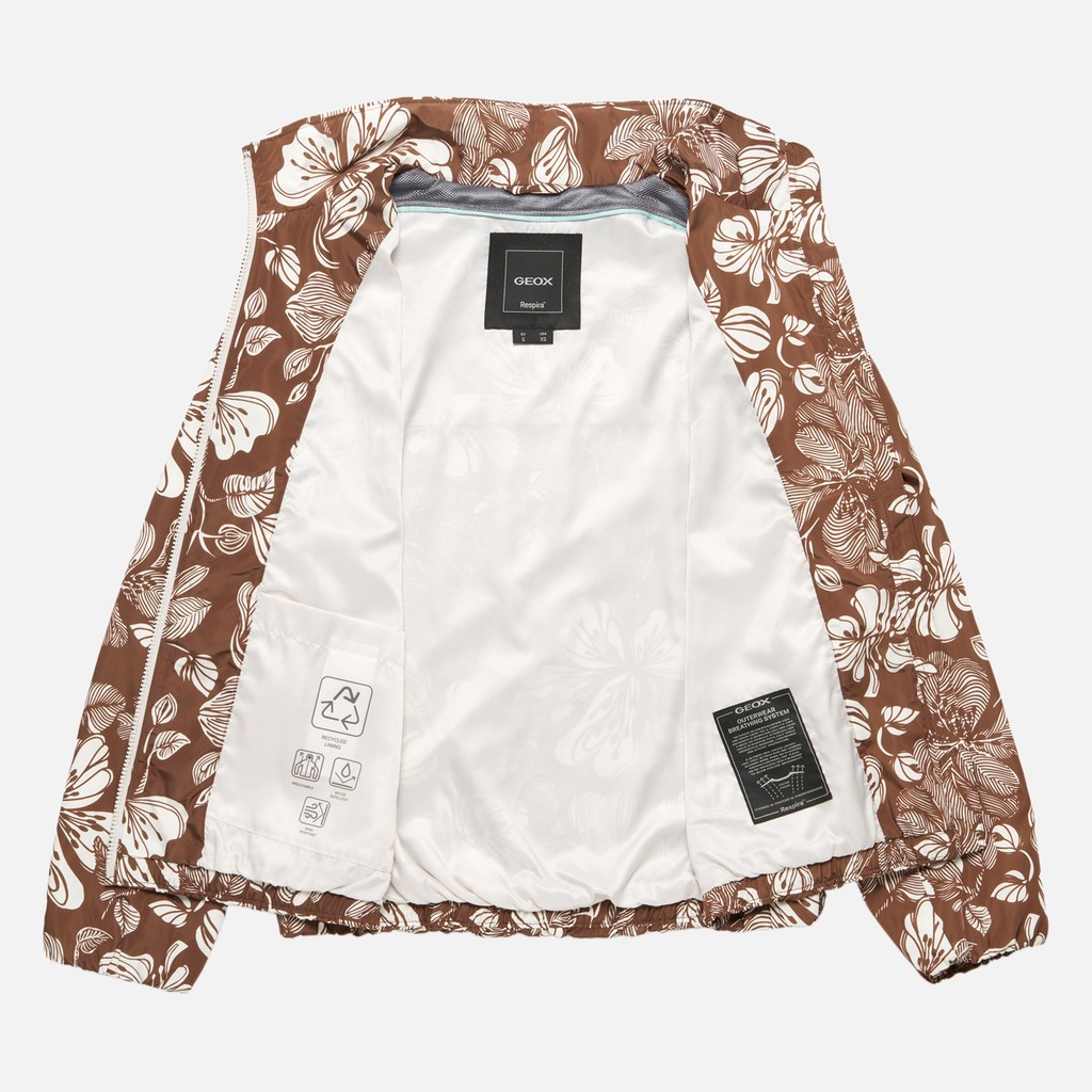 Lightweight jacket ANNYA WOMAN Brown/White - image number 9 | GEOX