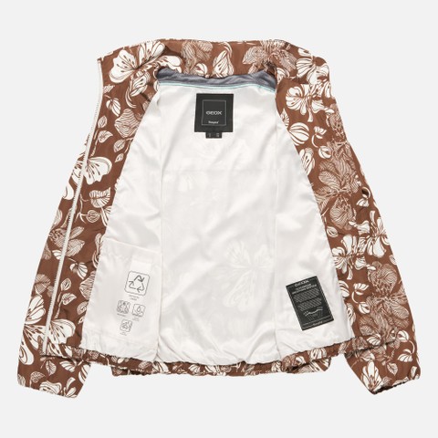 Lightweight jacket ANNYA WOMAN Brown/White - image number 9 | GEOX