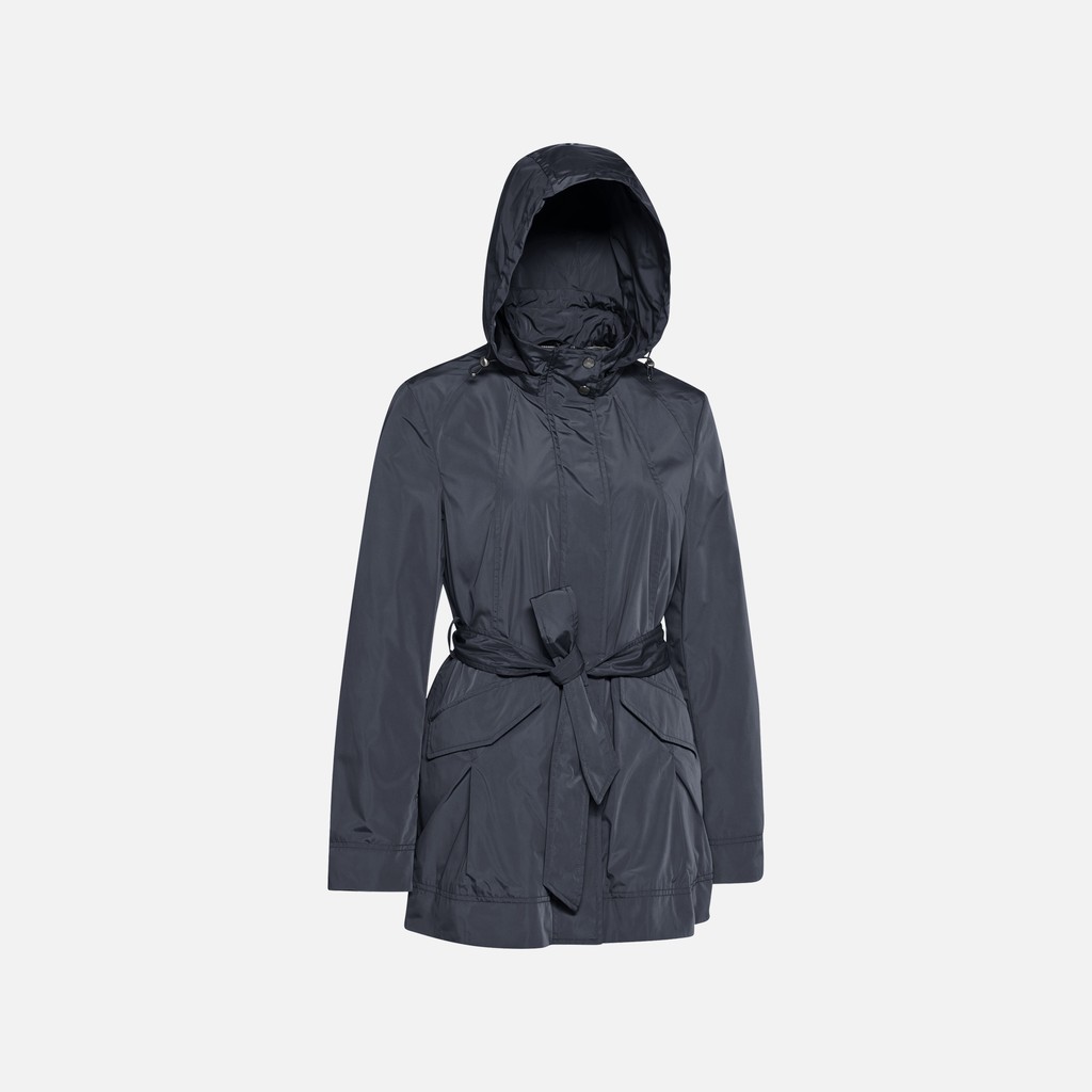 Jacket with hood ANNYA WOMAN Sky captain - image number 1 | GEOX
