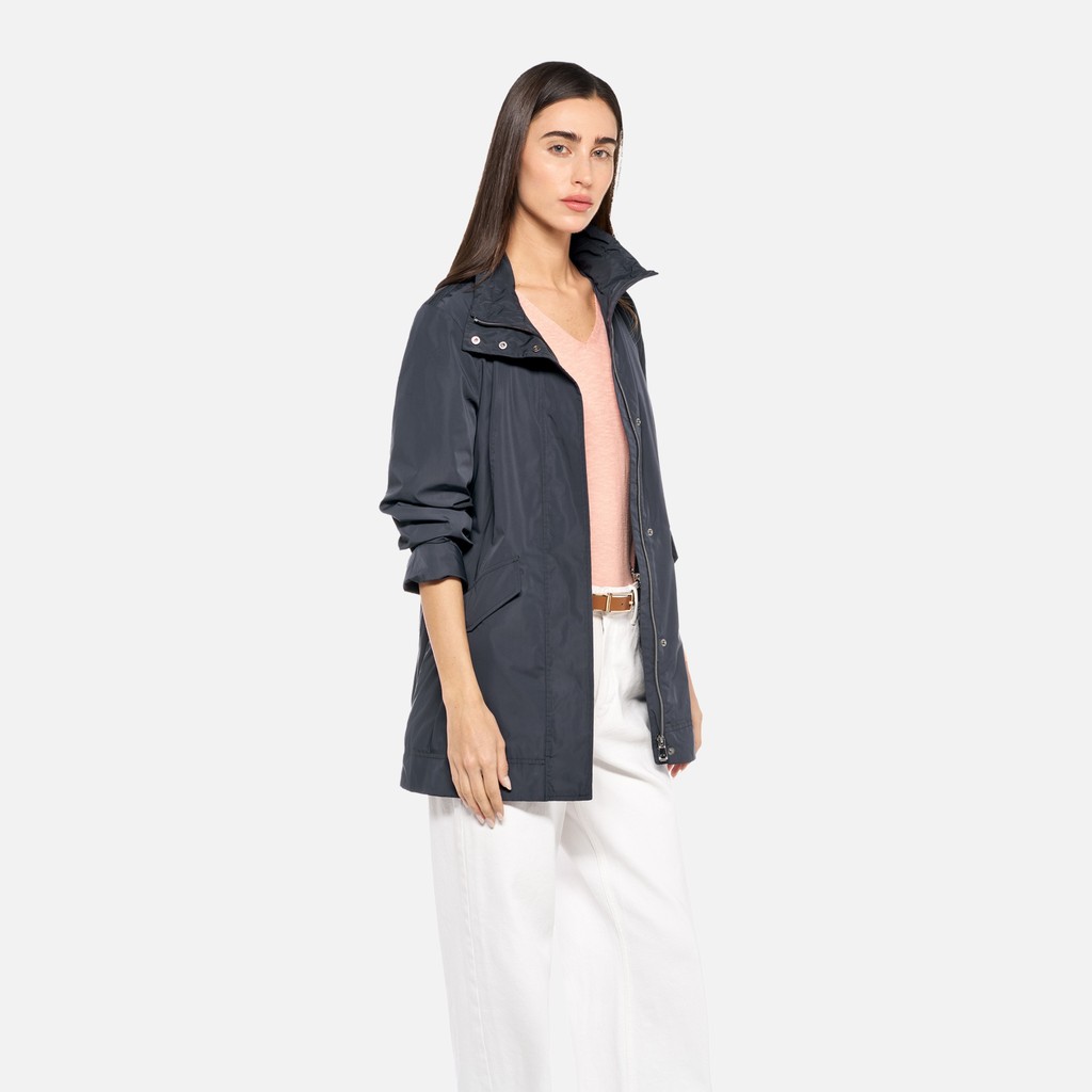 Giacca con cappuccio ANNYA DONNA Blu Notte - image number 0 | GEOX