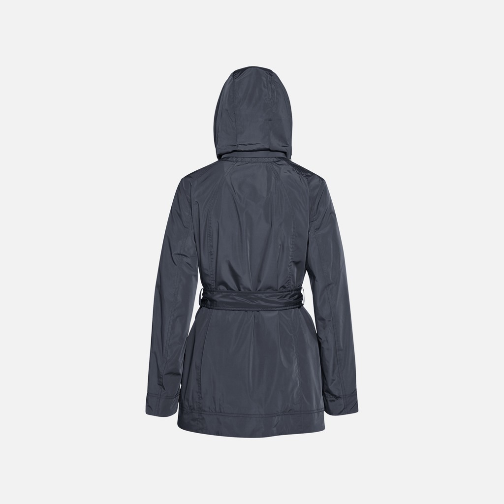 Jacket with hood ANNYA WOMAN Sky captain - image number 2 | GEOX