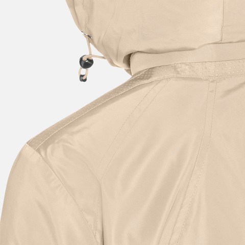 Jacket with hood ANNYA WOMAN Oxford tan - image number 3 | GEOX