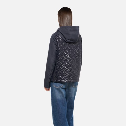 Parka court SPHERICA FEMME Bleu nuit - image number 2 | GEOX