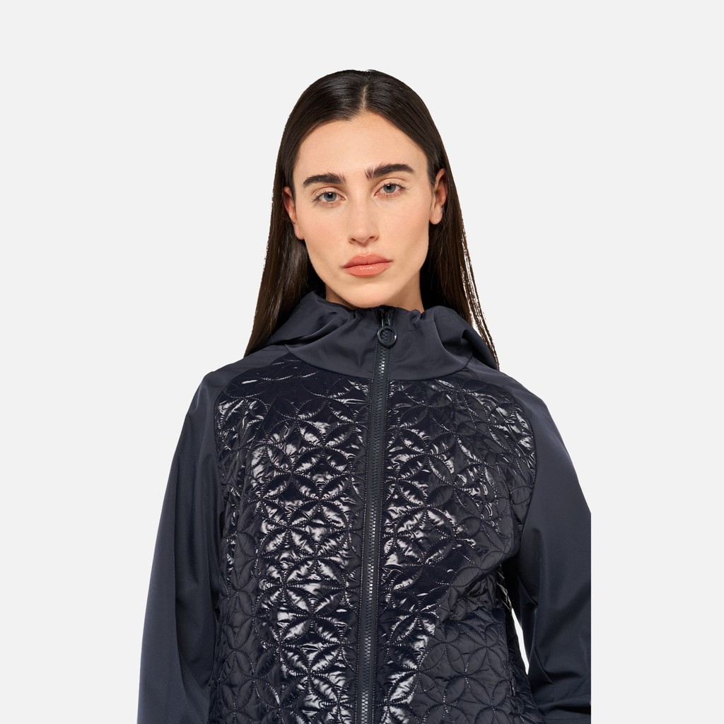 Parka court SPHERICA FEMME Bleu nuit - image number 3 | GEOX