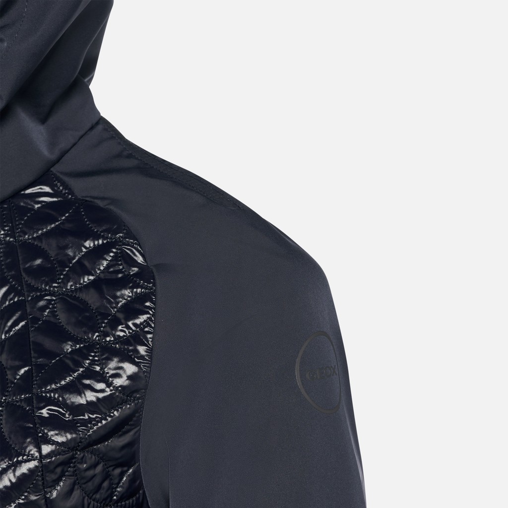 Parka court SPHERICA FEMME Bleu nuit - image number 4 | GEOX