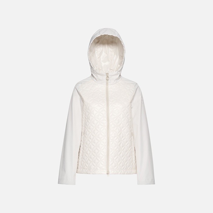 Parka court SPHERICA FEMME Blanc cass&eacute; | GEOX
