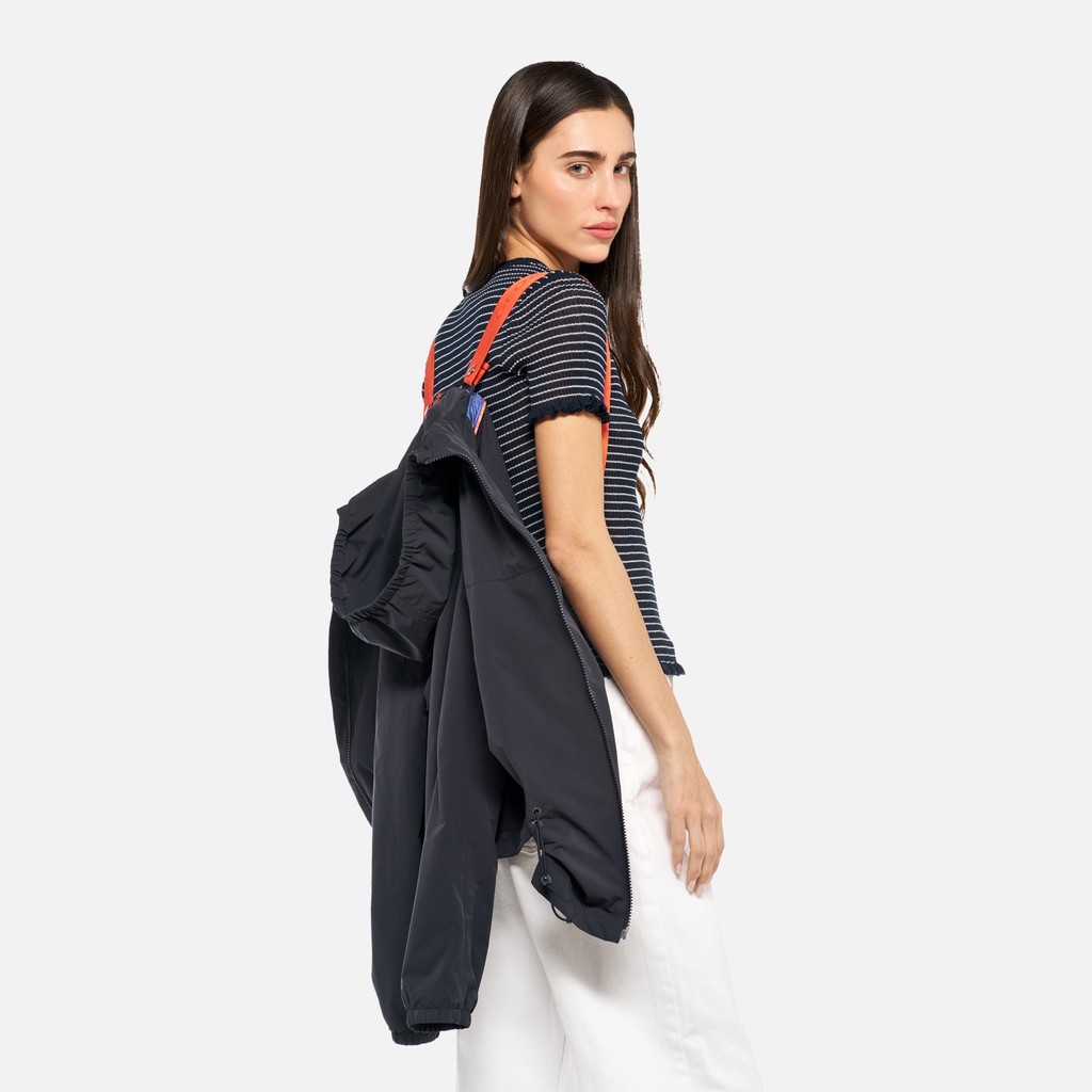 Parka court SPHERICA FEMME Bleu nuit - image number 3 | GEOX