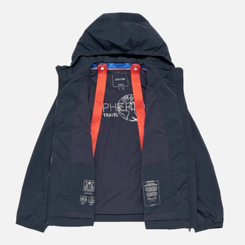 Parka court SPHERICA FEMME Bleu nuit - image number 5 | GEOX