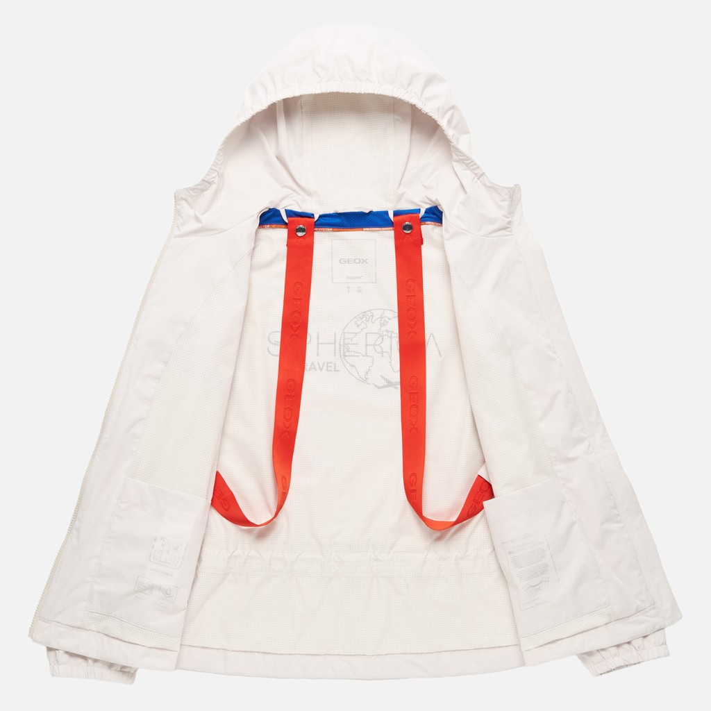 Parka court SPHERICA FEMME Blanc cass&eacute; - image number 9 | GEOX