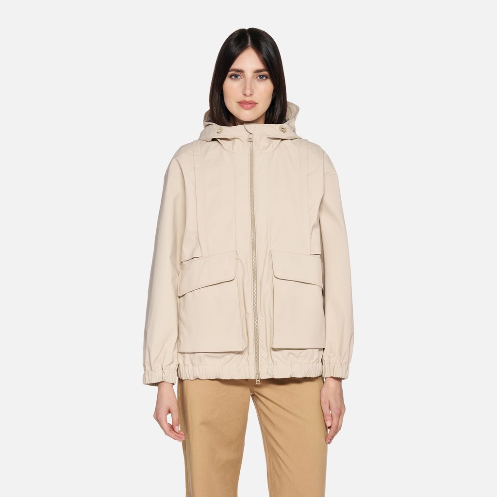 Parka court IRIDEA FEMME Sable - image number 1 | GEOX