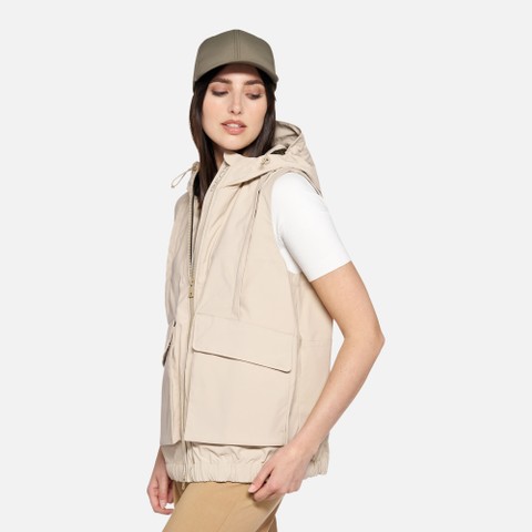 Parka court IRIDEA FEMME Sable - image number 3 | GEOX