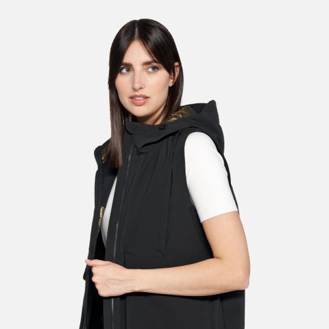 Short parka IRIDEA WOMAN Black - image number 3 | GEOX