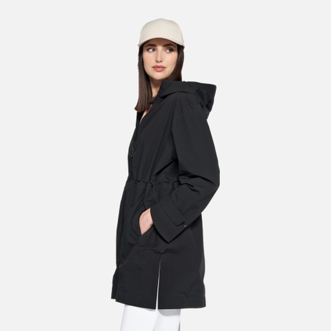 Waterproof jacket HOARA ABX WOMAN Caviar - image number 3 | GEOX