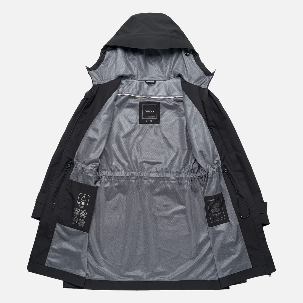 Veste imperm&eacute;able HOARA ABX FEMME Noir anthracite - image number 10 | GEOX