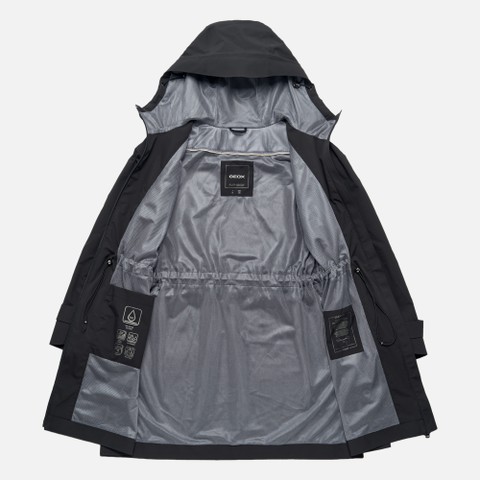 Veste imperm&eacute;able HOARA ABX FEMME Noir anthracite - image number 10 | GEOX