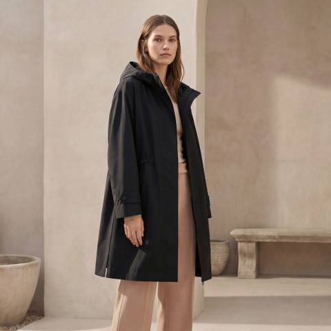 Giacca impermeabile HOARA ABX DONNA Nero antracite - image number 1 | GEOX