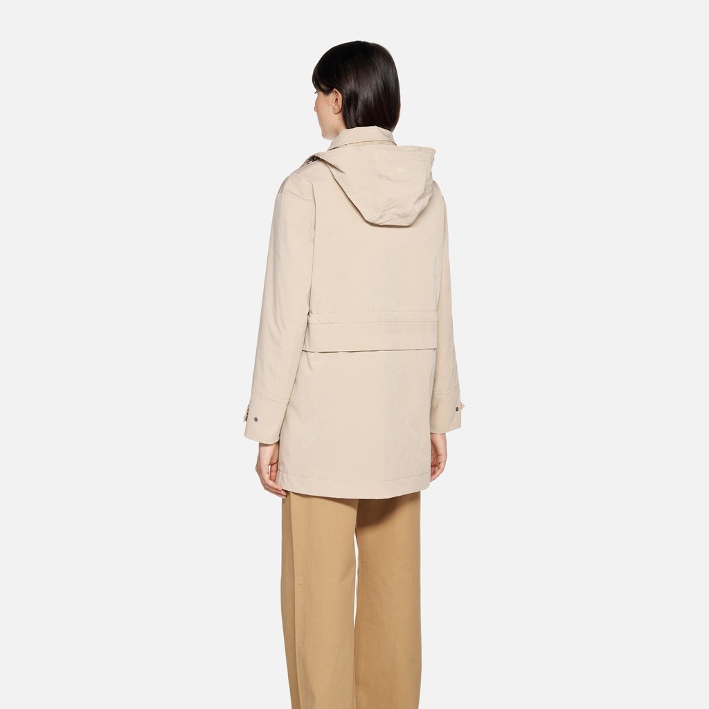 Veste &agrave; capuche MANTINEA FEMME Sable - image number 2 | GEOX