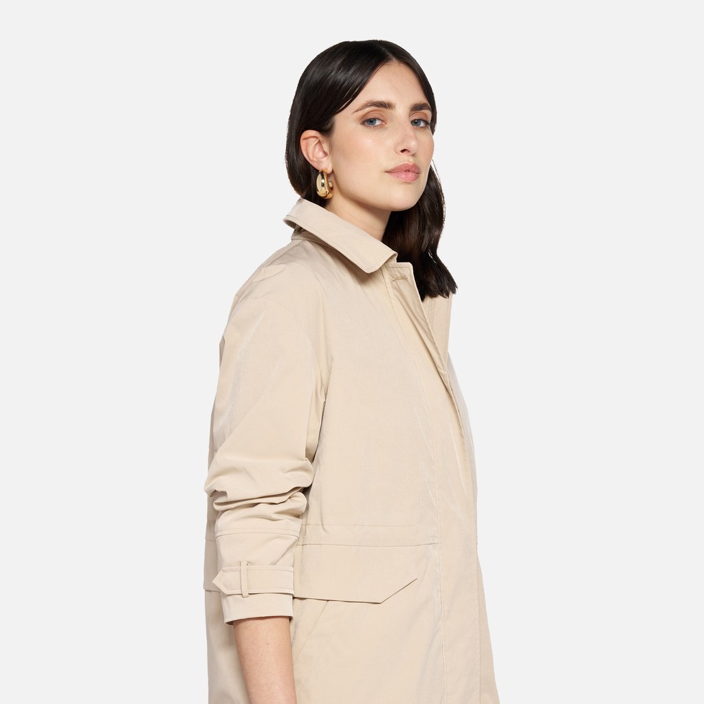 Veste &agrave; capuche MANTINEA FEMME Sable - image number 2 | GEOX