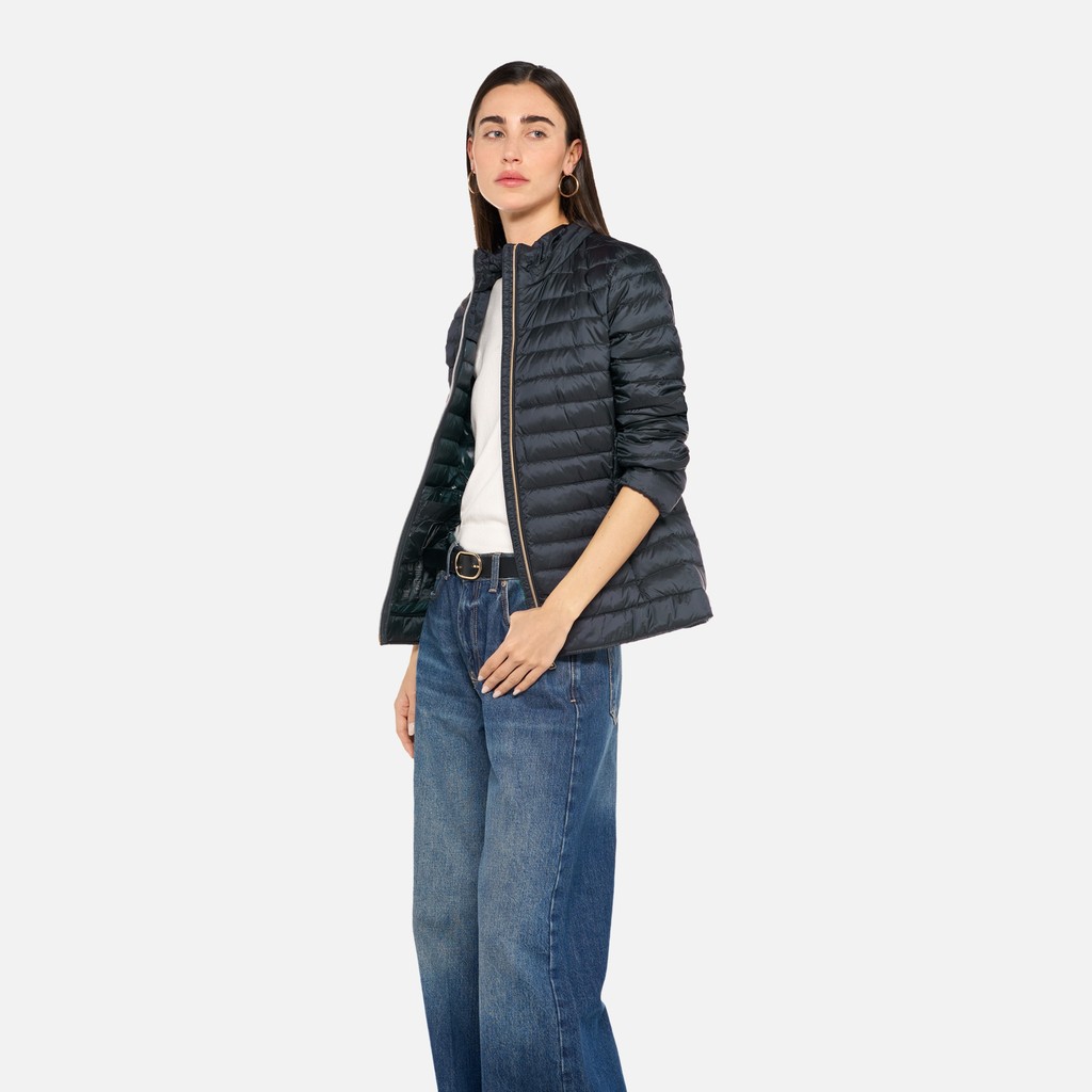 Short down jacket JAYSEN WOMAN Sky captain - image number 0 | GEOX