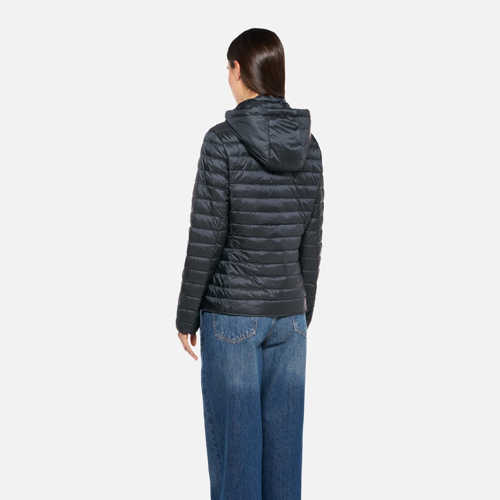 Short down jacket JAYSEN WOMAN Sky captain - image number 2 | GEOX