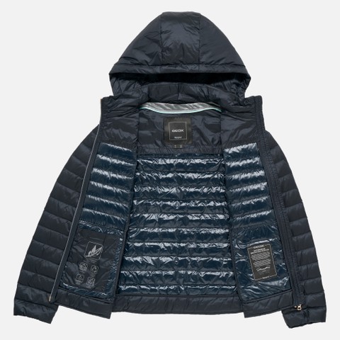 Short down jacket JAYSEN WOMAN Sky captain - image number 5 | GEOX